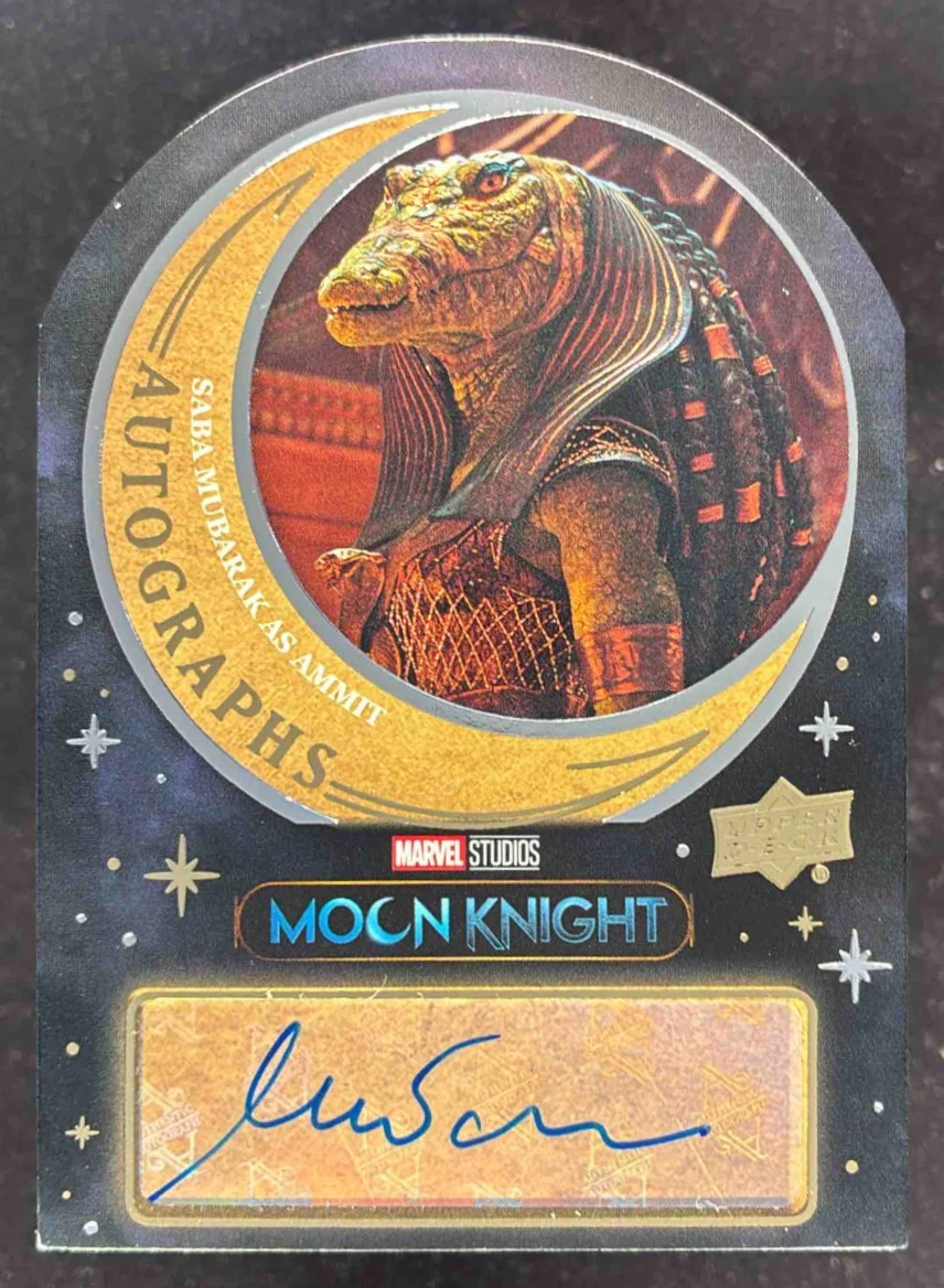 2023 Upper Deck Moon Knight Autographs #MKAAM Saba Mubarak as Ammit Auto