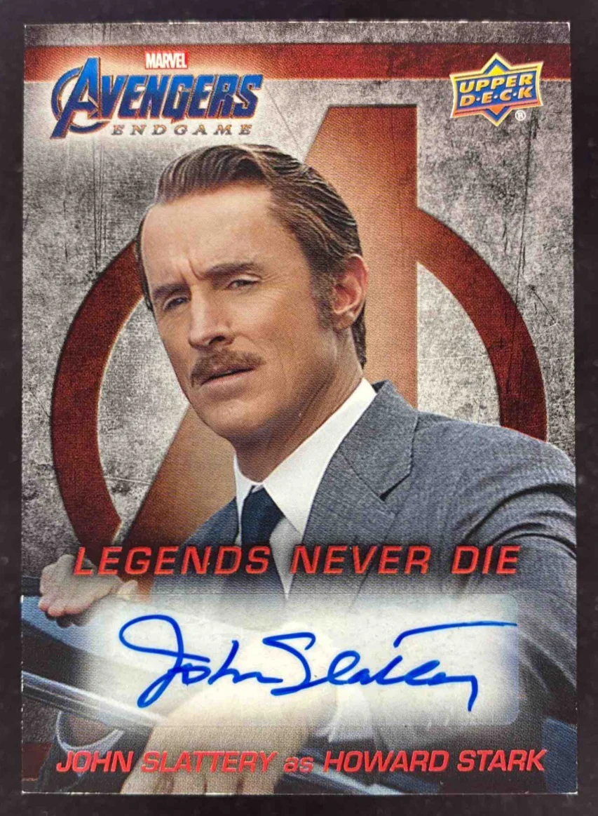 2020 Upper Deck Marvel Avengers Legends Never Die Casual John Slattery Auto