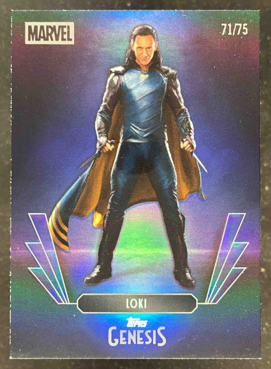 2025 Topps Disney Genesis Blue Foil #86 Loki /75