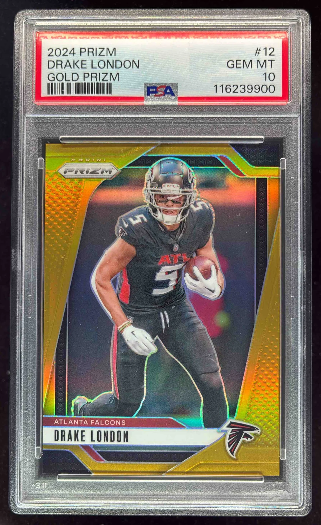 2024 Panini Prizm Gold Prizm #12 Drake London /10 PSA 10
