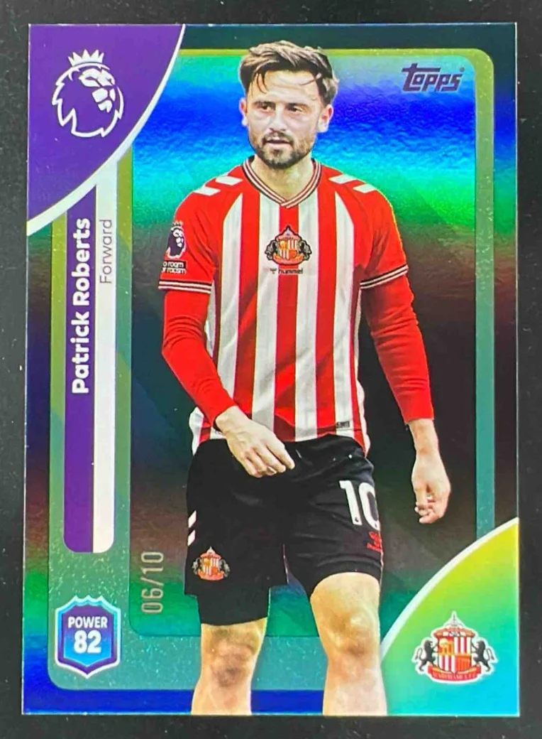 2025-26 Topps Premier League Black Rainbow Foil #355 Patrick Roberts /10