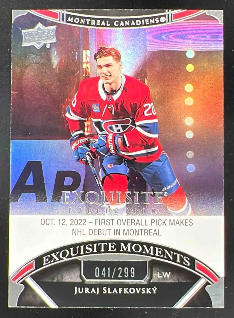 2022 Black Diamond Exquisite Collection Moments #ECM-JS Juraj Slafkovsky RC /299