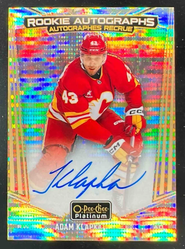 2024 O-Pee-Chee Platinum Rookie Auto Seismic Gold #R-KL Adam Klapka RC Auto /25