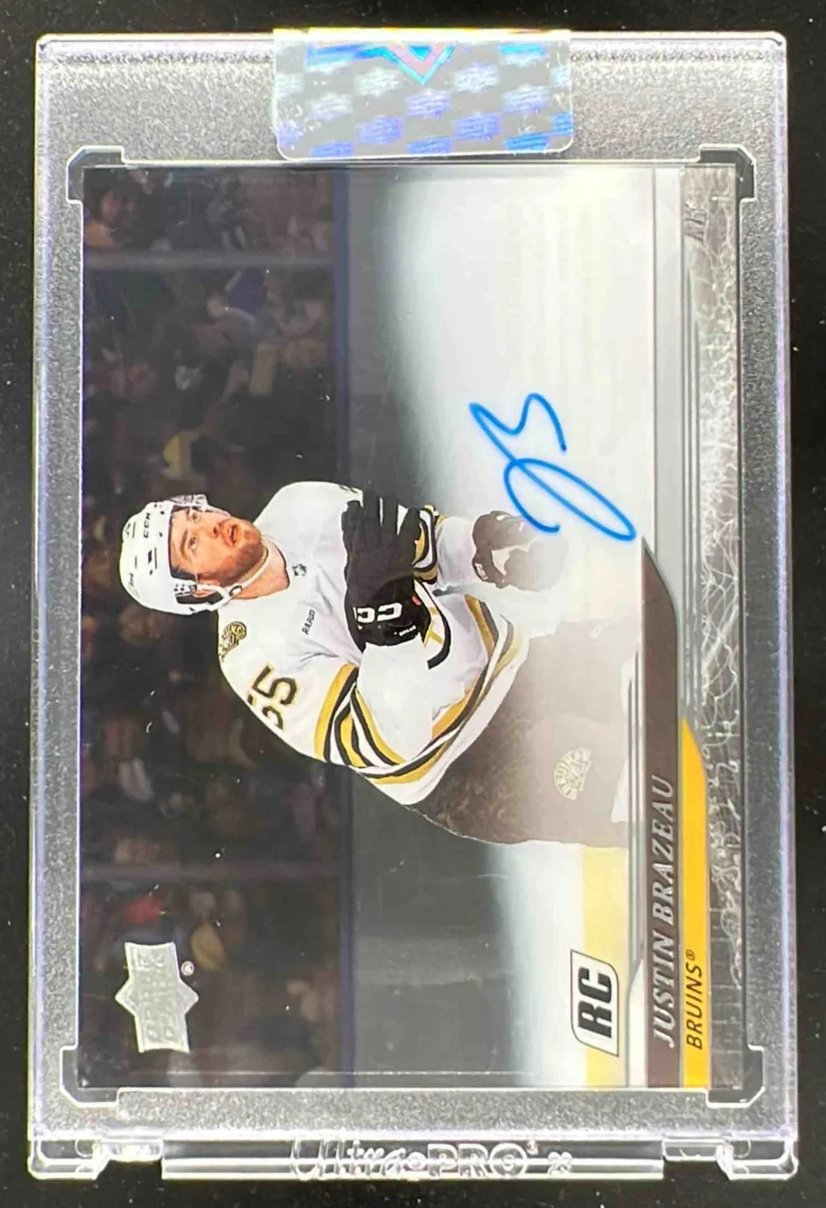2024-25 Upper Deck Clear Cut #CC-BR Justin Brazeau Rookie Autograph RC Auto