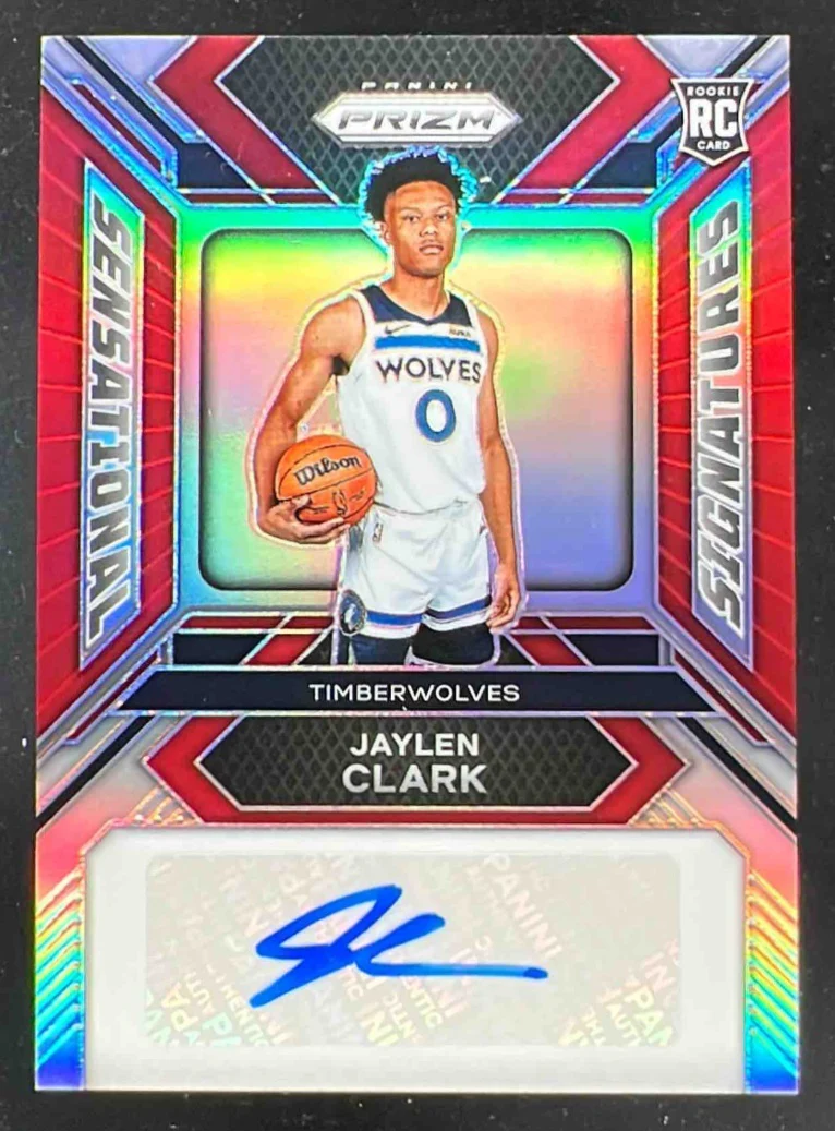 2023-24 Panini Prizm Sensational Prizms Red #SS-JC Jaylen Clark RC Auto /99
