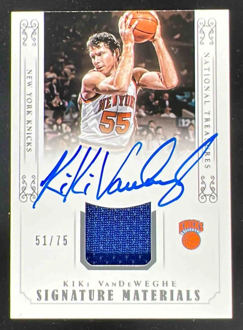 2014-15 National Treasures Signature Materials #SM-KV Kiki Vandeweghe Auto /75