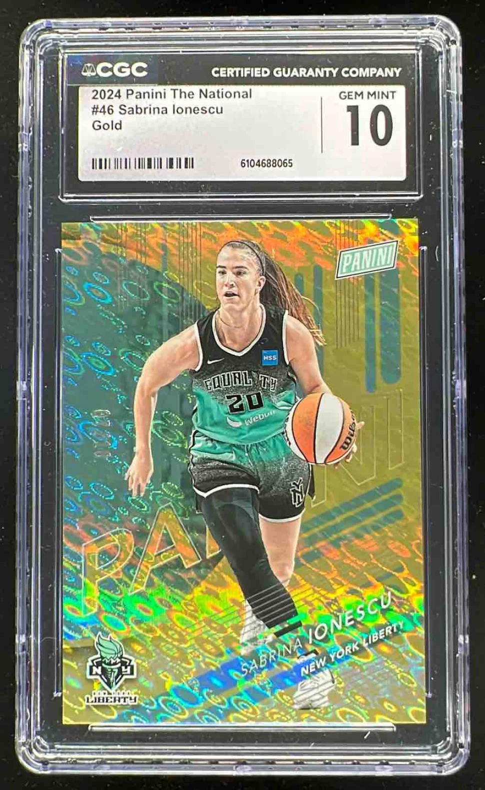 2024 Panini National NSCC Wrapper Redemption Gold #46 Sabrina Ionescu /10 CGC 10