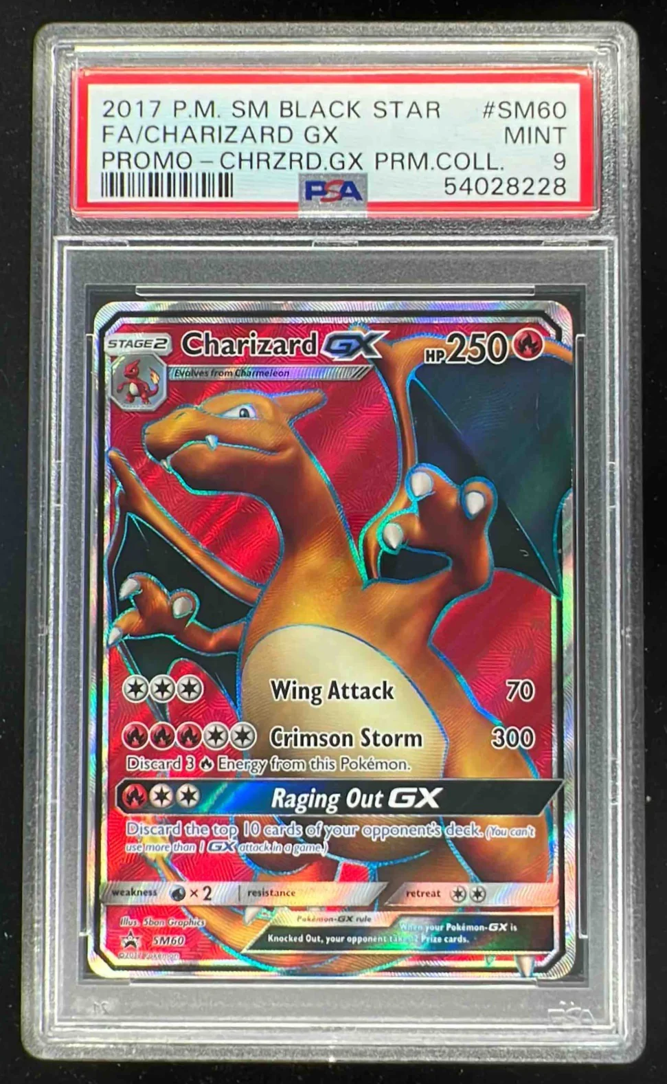 2016-19 Pokemon SM Black Star Promos #SM60 Charizard PSA 9