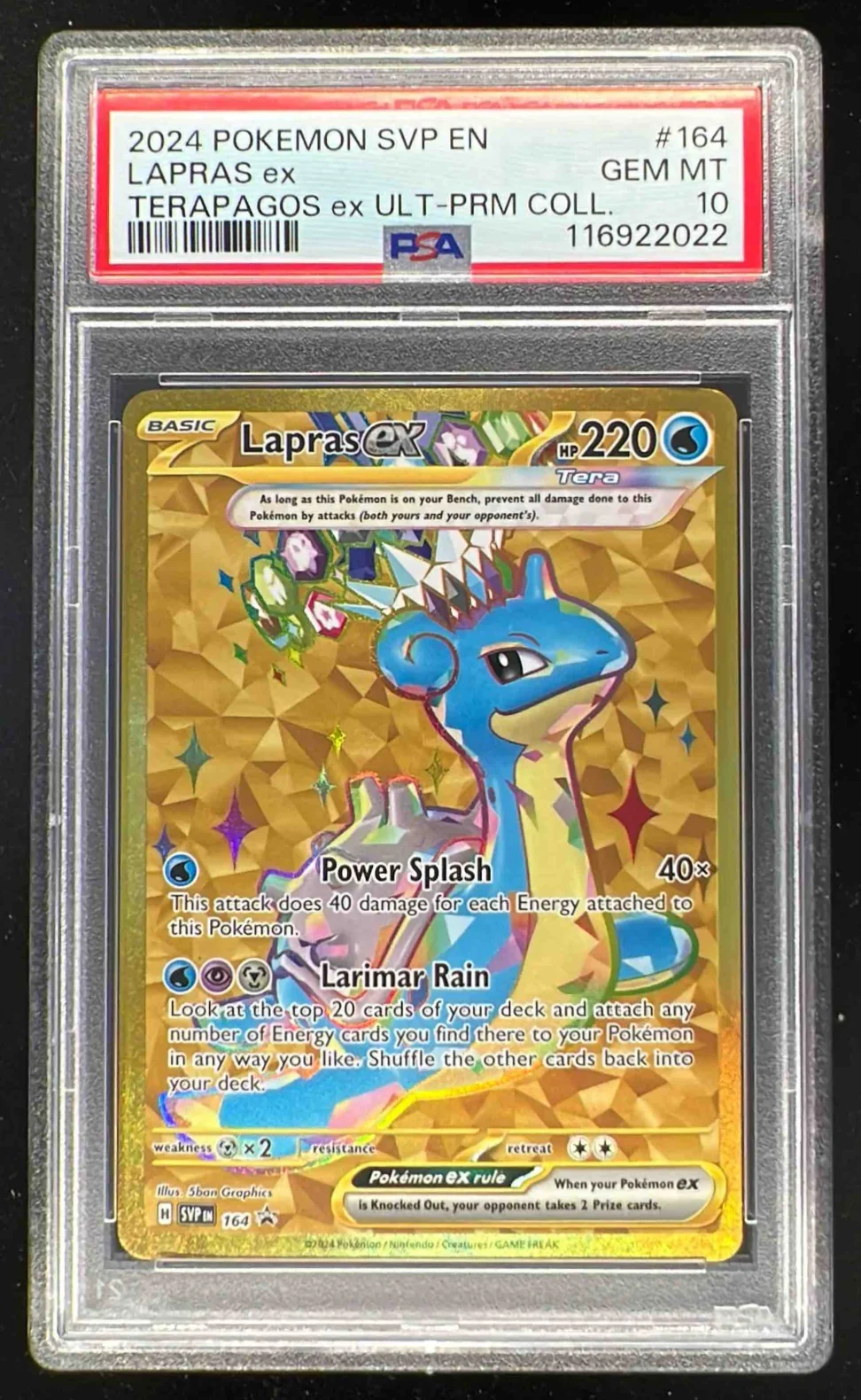 2024 Pokemon SV Black Star Promos - SVP EN Promos #164 Lapras ex PSA 10