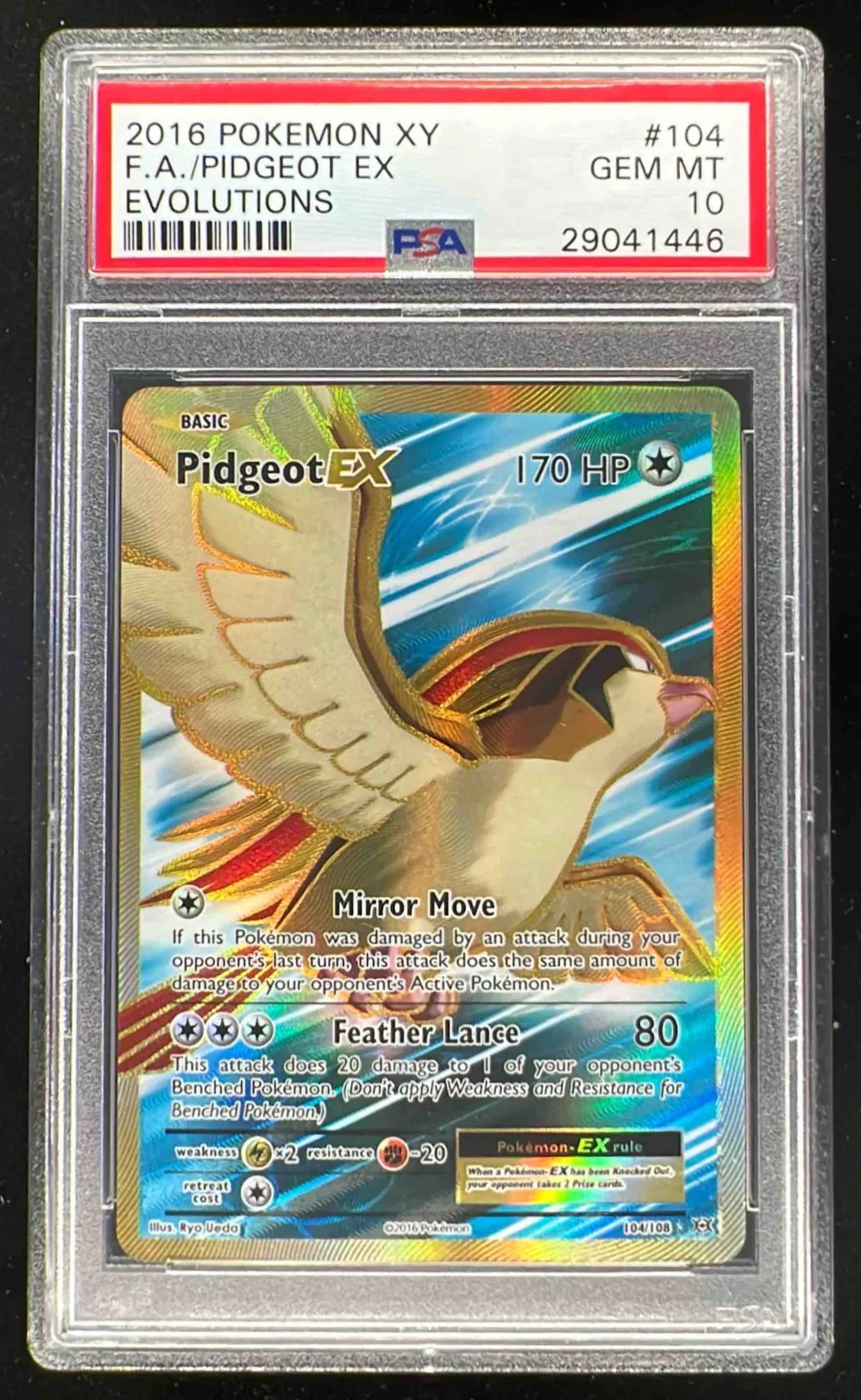 2016 Pokemon XY Evolutions #104/108 Pidgeot PSA 10