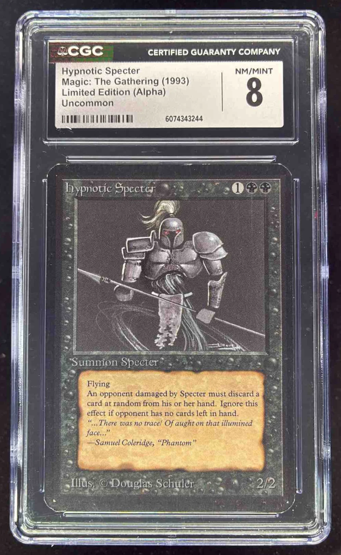 1993 Magic The Gathering Limited Edition Alpha Uncommon Hypnotic Specter CGC 8