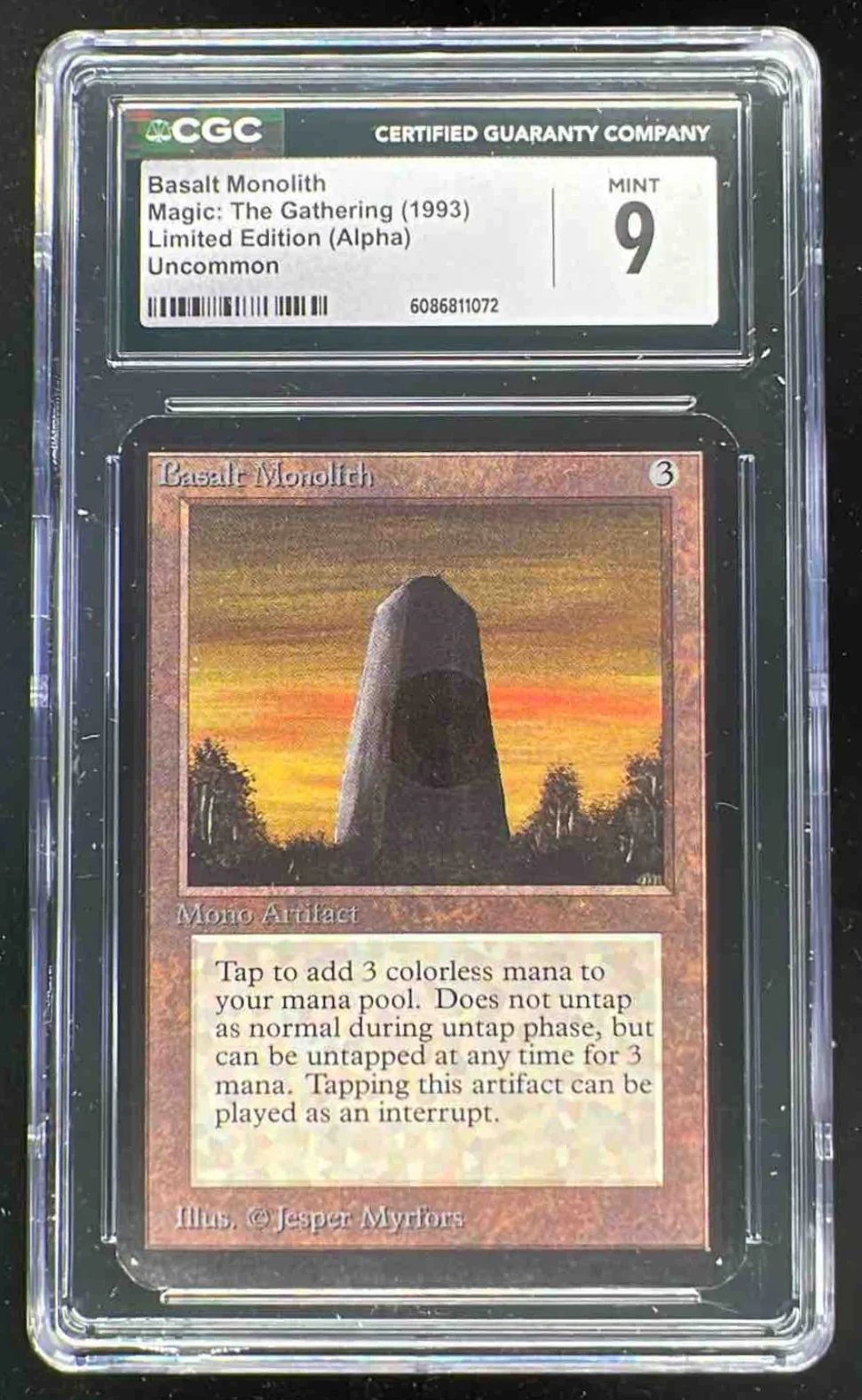 1993 Magic: The Gathering Limited Edition Alpha Basalt Monolith CGC 9