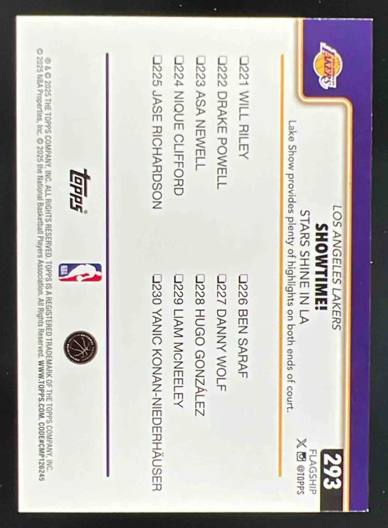 2025-26 Topps Team Color Border Variation #230 Yanic Konan-Niederhauser RC - Image 2