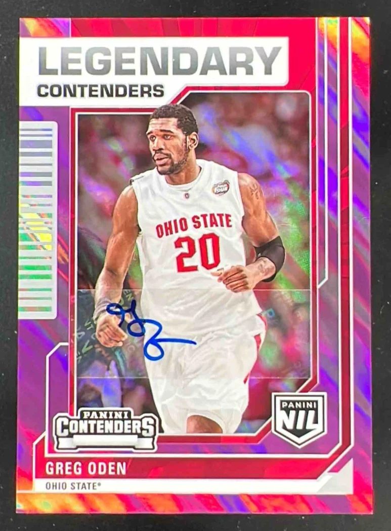 2025 Panini Ohio State University Autographs Purple #36 Greg Oden Auto /50