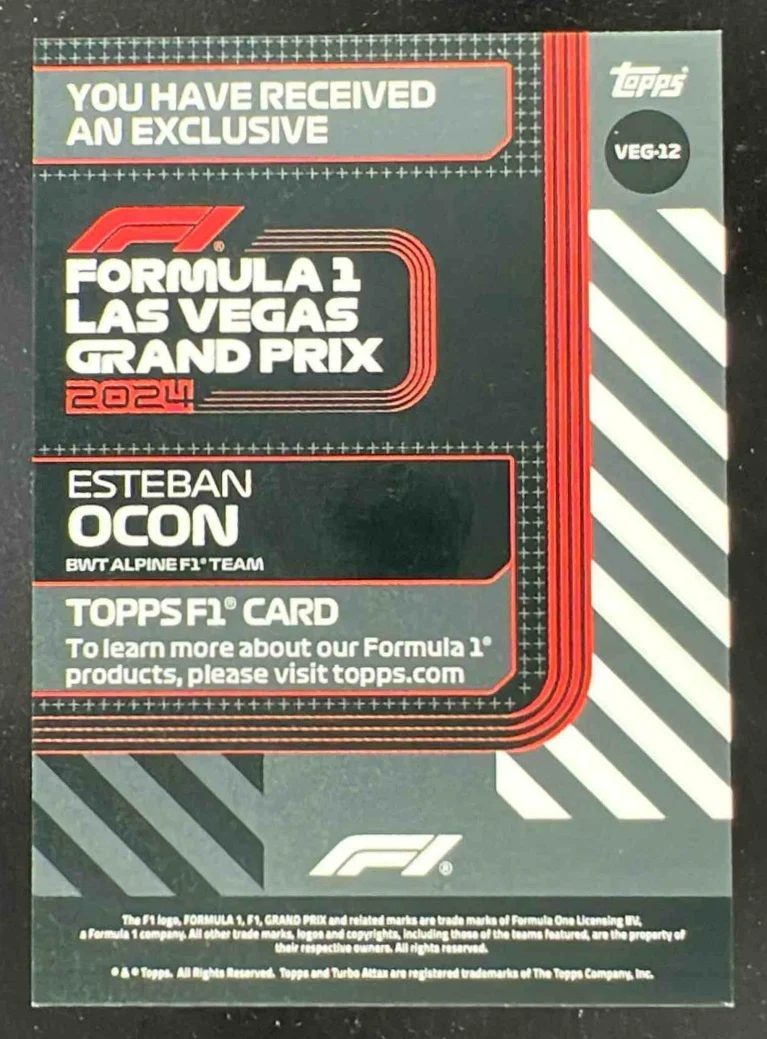 2024 Formula 1 Las Vegas Grand Prix #VEG-12 Esteban Ocon /10 - Image 2