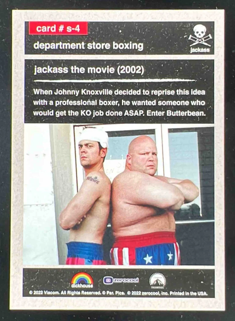 2022 Zerocool Jackass Stunts Blue #s-4 Department Store Boxing /50 - Image 2