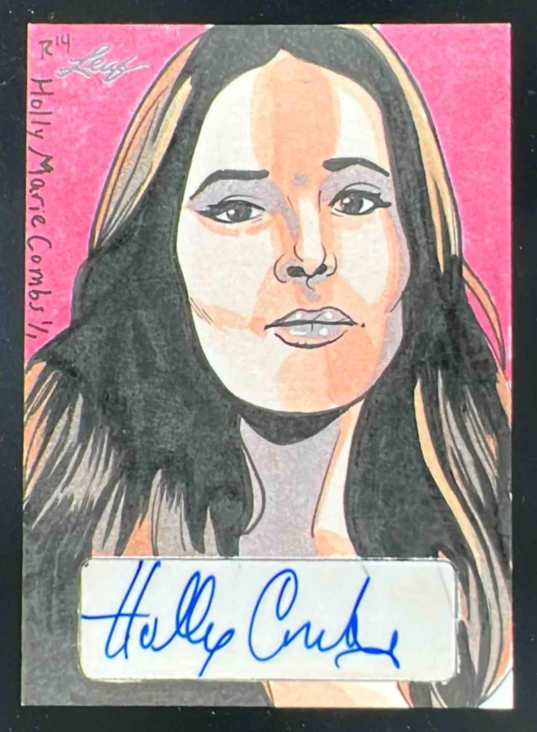 2014 Leaf Century Hand Drawn Sketch Card Rich Molinelli Holly Marie Combs 1/1