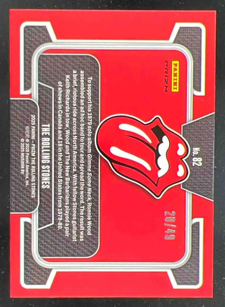 2025 Panini Prizm The Rolling Stones Tie-Dye Prizm #82 The Rolling Stones /49 - Image 2