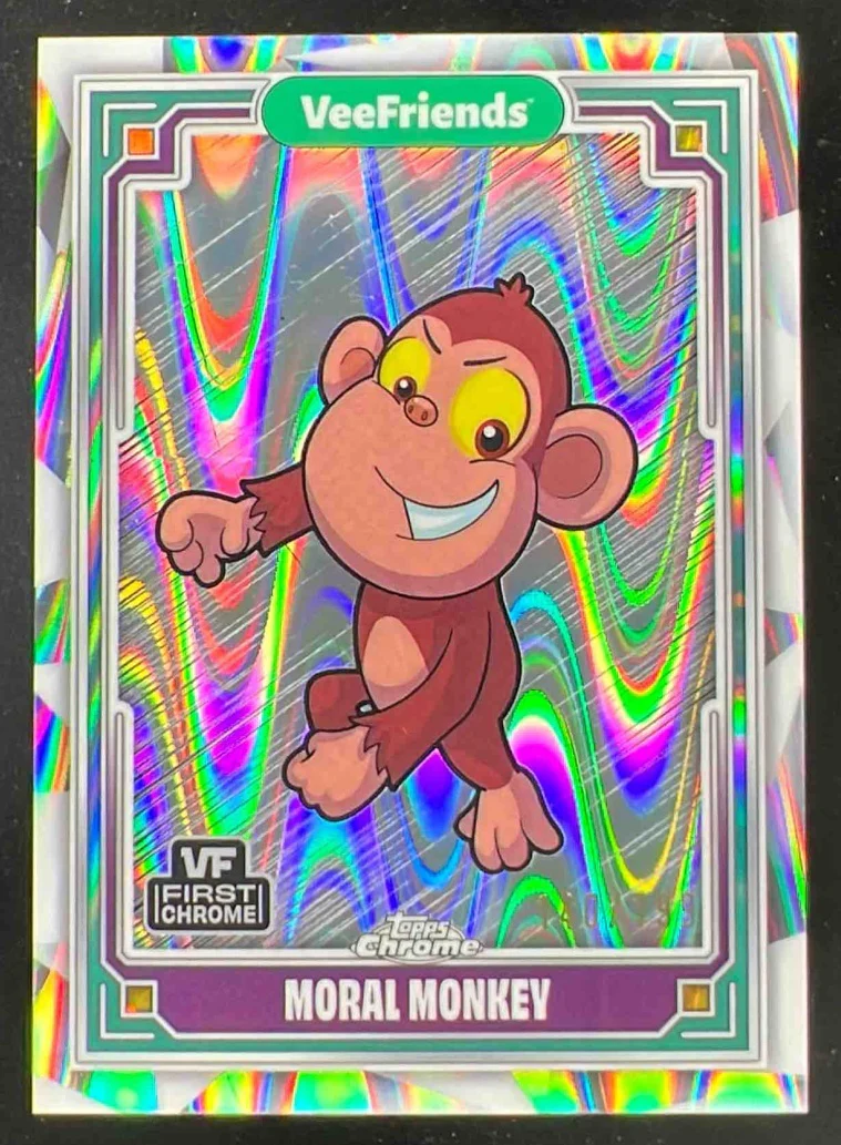 2025 Topps Chrome VeeFriends RayWave Refractor #63 Moral Monkey /199