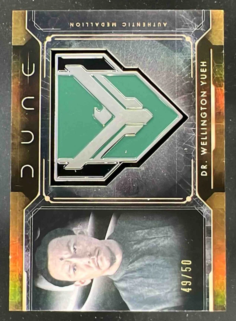 2024 Topps Chrome Dune Character Medallion Relics Gold Dr. Wellington Yueh /50