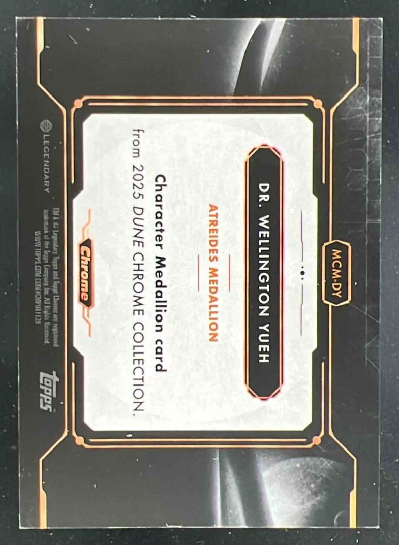 2024 Topps Chrome Dune Character Medallion Relics Gold Dr. Wellington Yueh /50 - Image 2