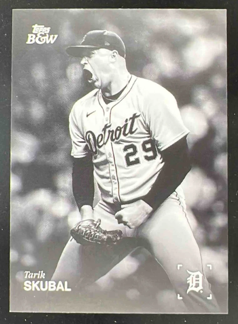2025 Topps Black and White Image Variations Short Prints #52-SP Tarik Skubal SP