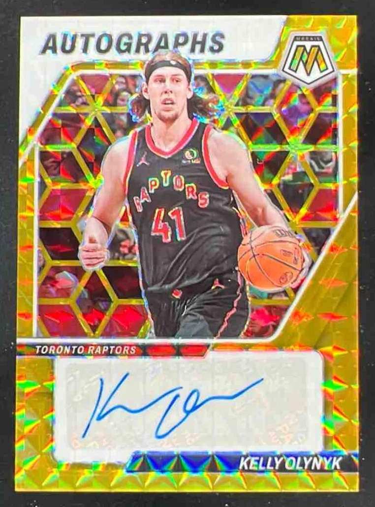 2023-24 Panini Mosaic Mosaic Gold Prizm #AM-OLY Kelly Olynyk Autograph Auto /10