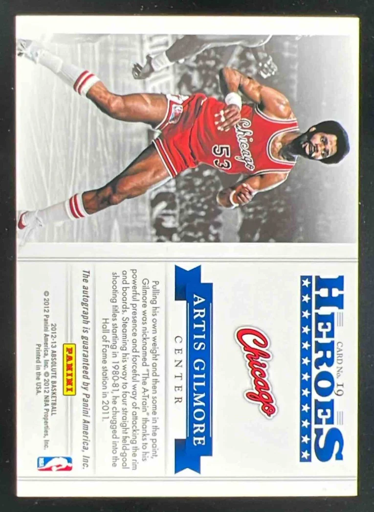 2012-13 Panini Absolute Heroes Autographs Red Ink #19 Artis Gilmore SP Auto /49 - Image 2