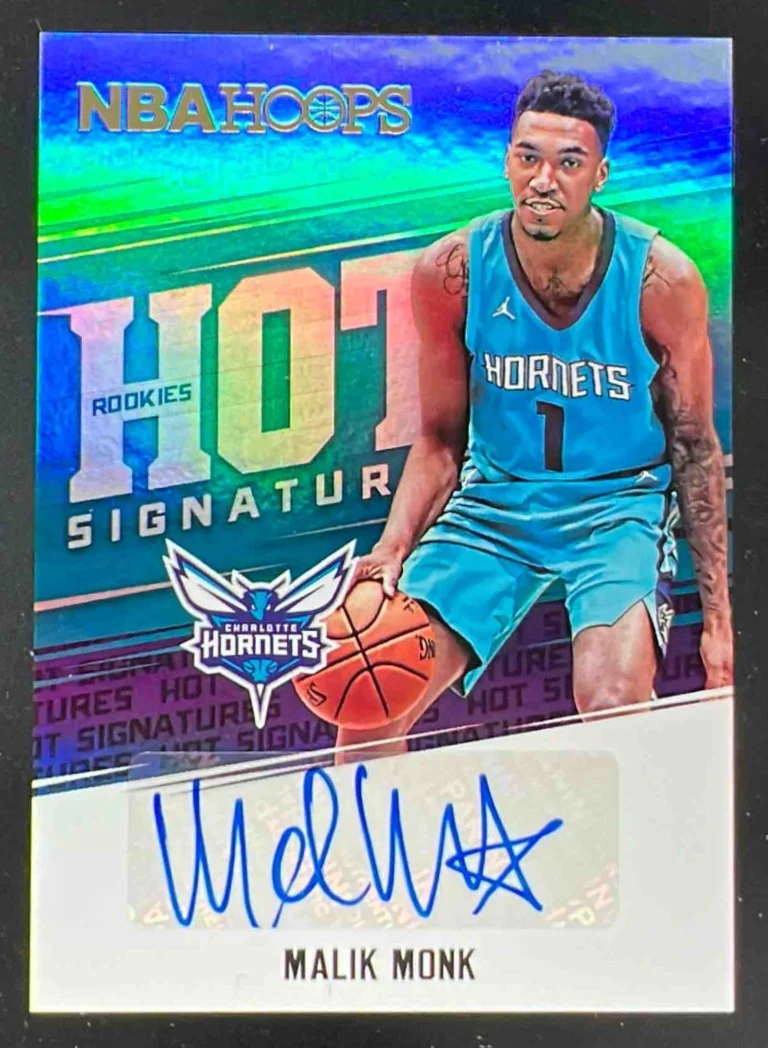 2017-18 Hoops Hot Signatures Rookies Malik Monk RC Auto