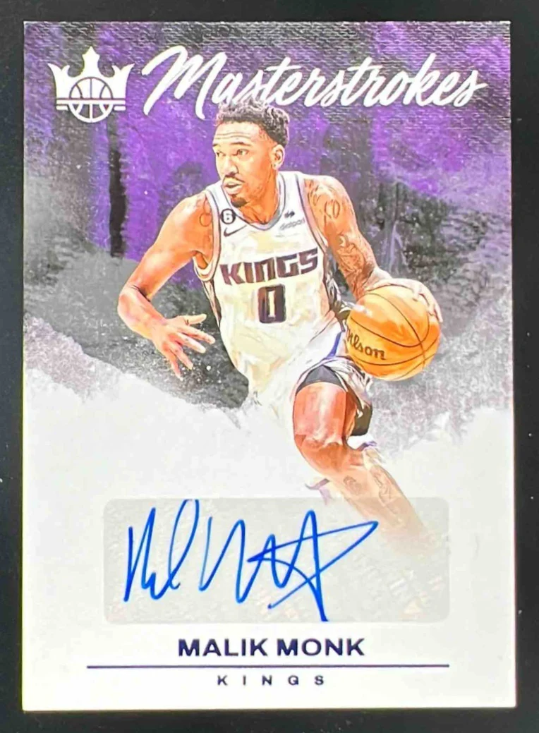 2023-24 Panini Court Kings Masterstrokes #MS-MON Malik Monk Auto