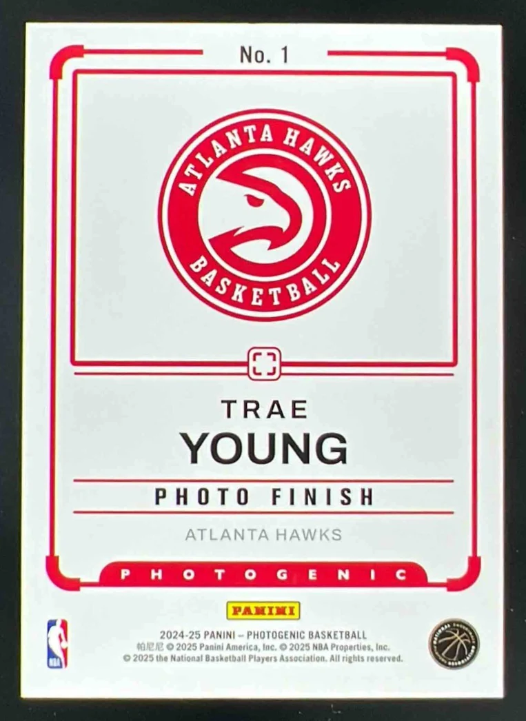 2024-25 Panini Photogenic Photo Finish Lava #1 Trae Young /15 - Image 2