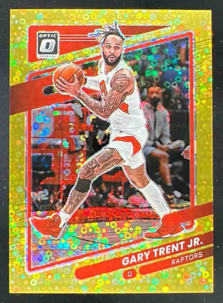 2021-22 Panini Donruss Optic Fast Break Gold Prizm #46 Gary Trent Jr. /10