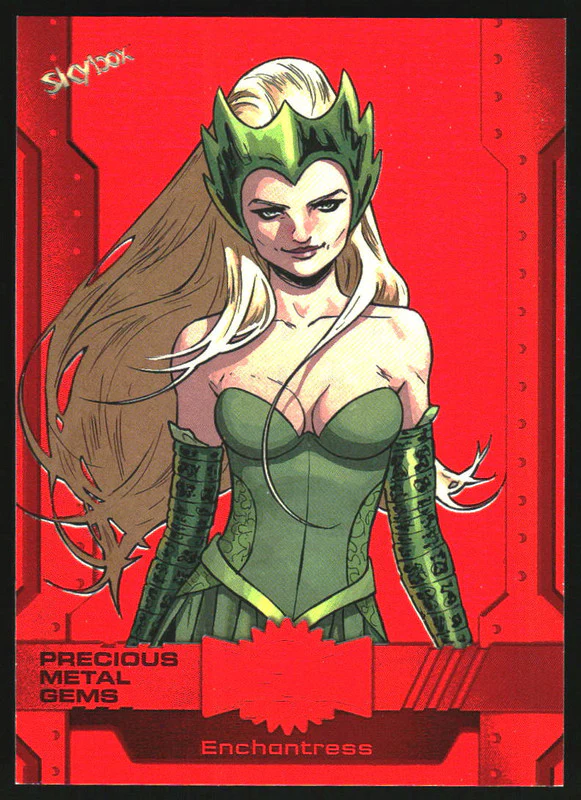 2024 SkyBox Marvel Metal Universe Avengers Precious Gems Red Enchantress /100