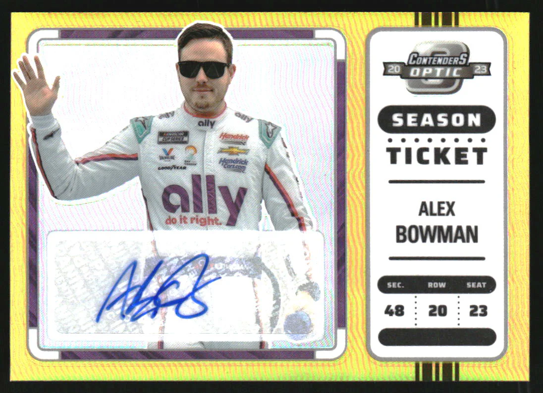 2023 Panini Chronicles Contenders Optic Autographs Gold #6 Alex Bowman Auto /10