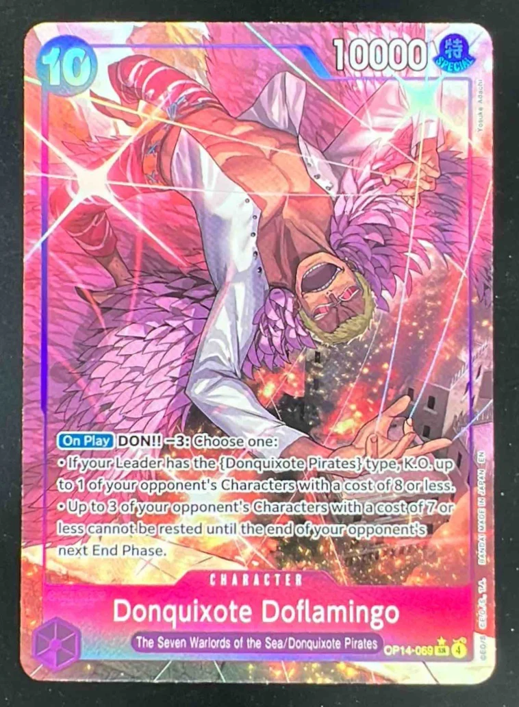 One Piece Donquixote Doflamingo OP14-069 Alternate Art The Azure Sea Seven OP14