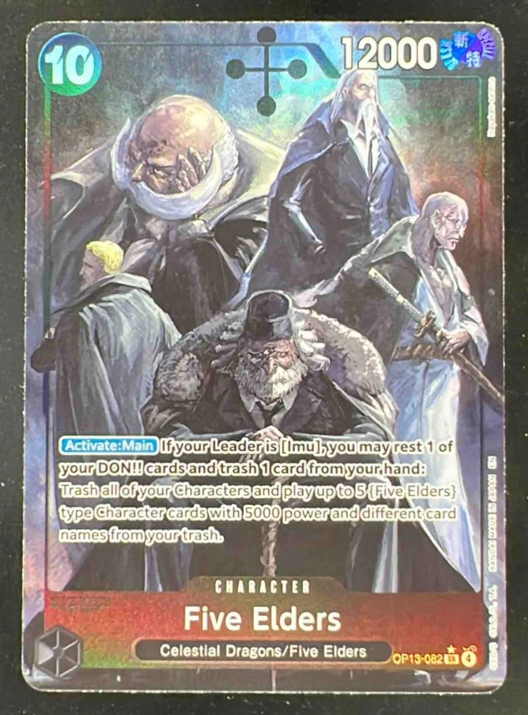2025 One Piece OP13 EN #082 Five Elders Alternate Art