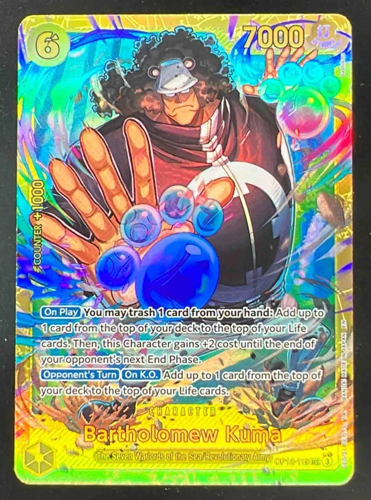2025 One Piece Legacy of the Master #OP12-119 Bartholomew Kuma Secret Rare