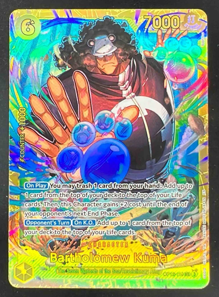 2025 One Piece Legacy of the Master #OP12-119 Bartholomew Kuma Secret Rare