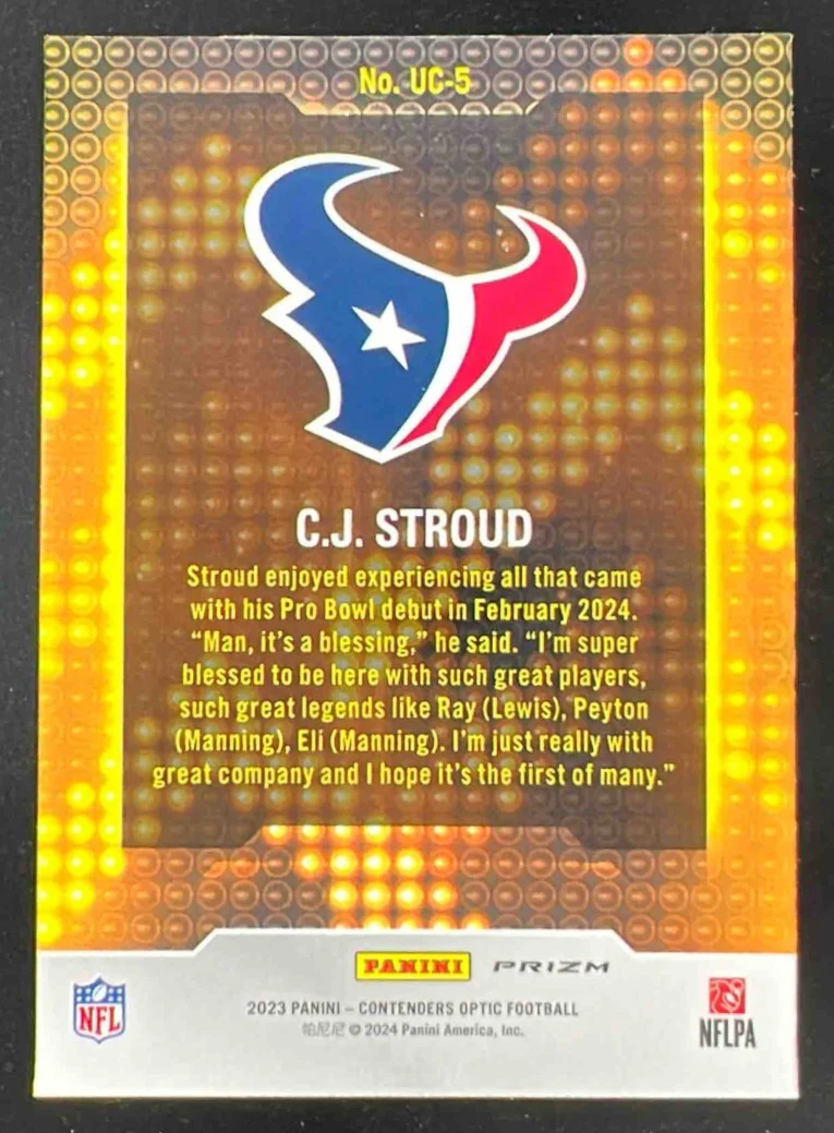 2023 Panini Contenders Optic Up and Coming #UC-5 C.J. Stroud RC - Image 2