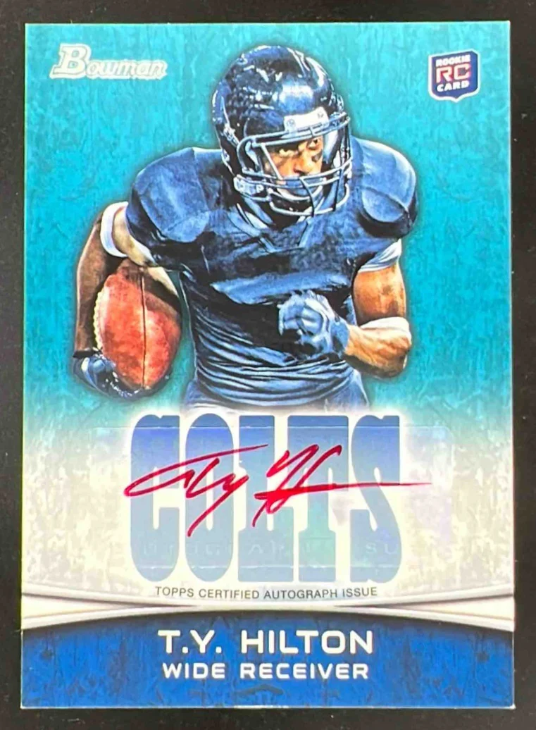 2012 Bowman Rookie Autographs #172 T.Y. Hilton RC Auto