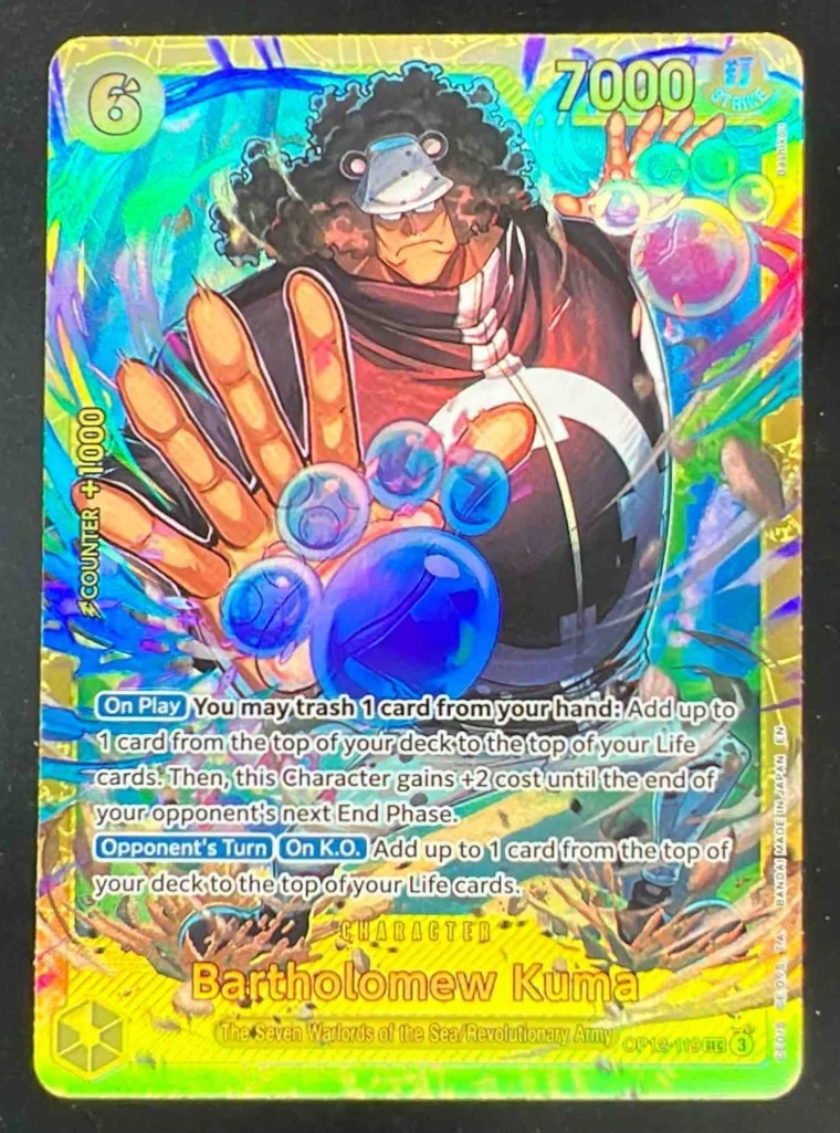 2025 One Piece Legacy of the Master #OP12-119 Bartholomew Kuma Secret Rare
