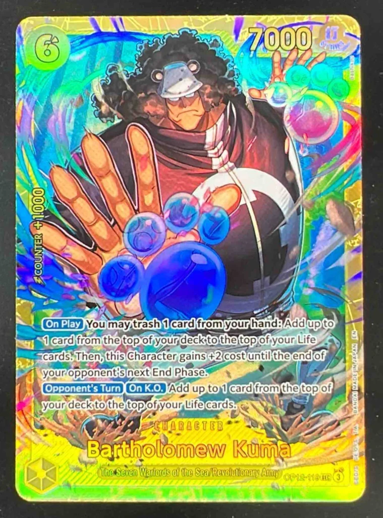 2025 One Piece Legacy of the Master #OP12-119 Bartholomew Kuma Secret Rare
