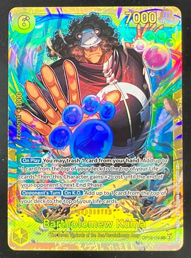 2025 One Piece Legacy of the Master #OP12-119 Bartholomew Kuma Secret Rare