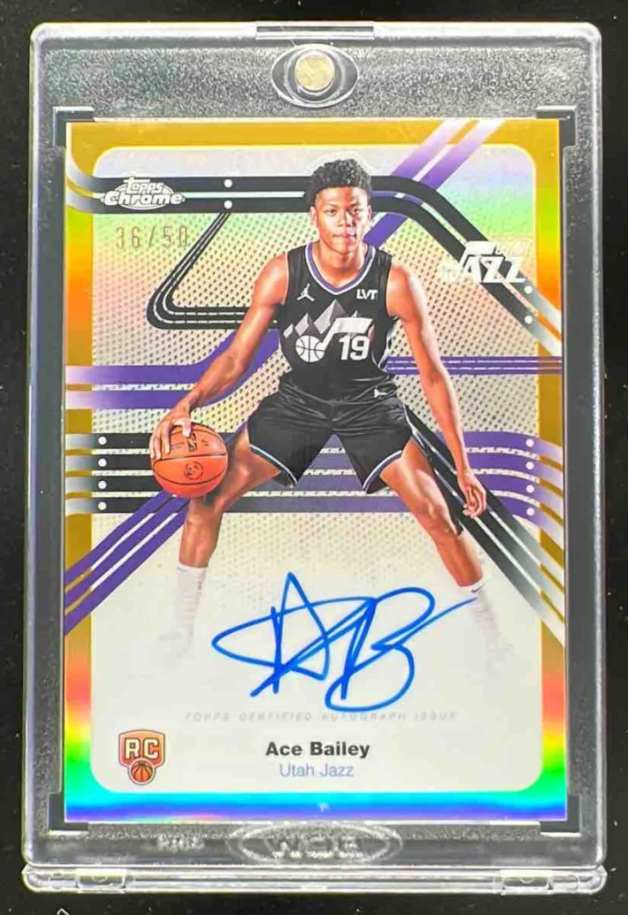 2025-26 Topps Chrome Next Stop Signature Gold Refractor Ace Bailey RC Auto /50
