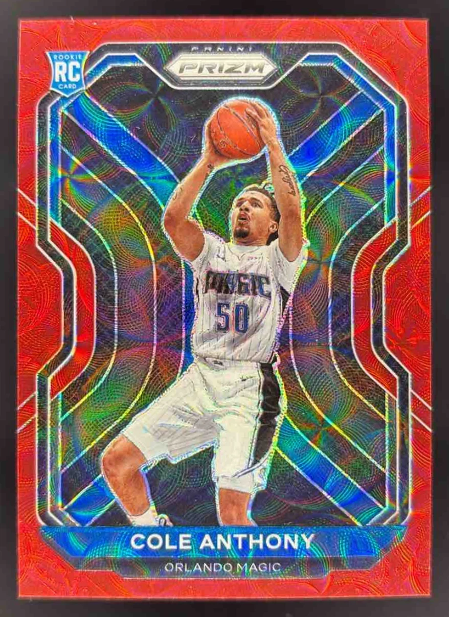 2020-21 Panini Prizm Choice Red Prizms #292 Cole Anthony RC /88