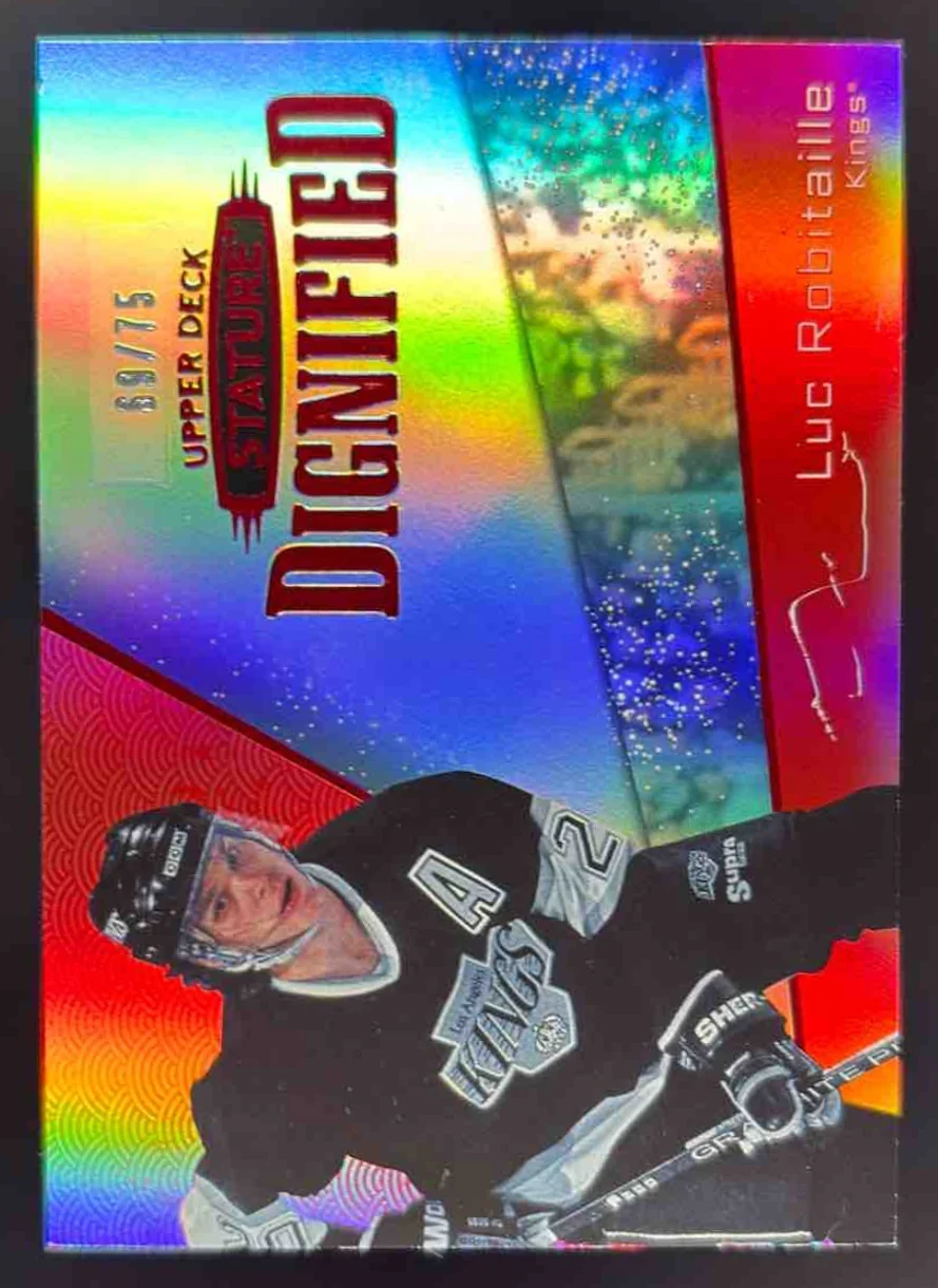 2022-23 Upper Deck Stature Dignified Red #D-9 Luc Robitaille /75
