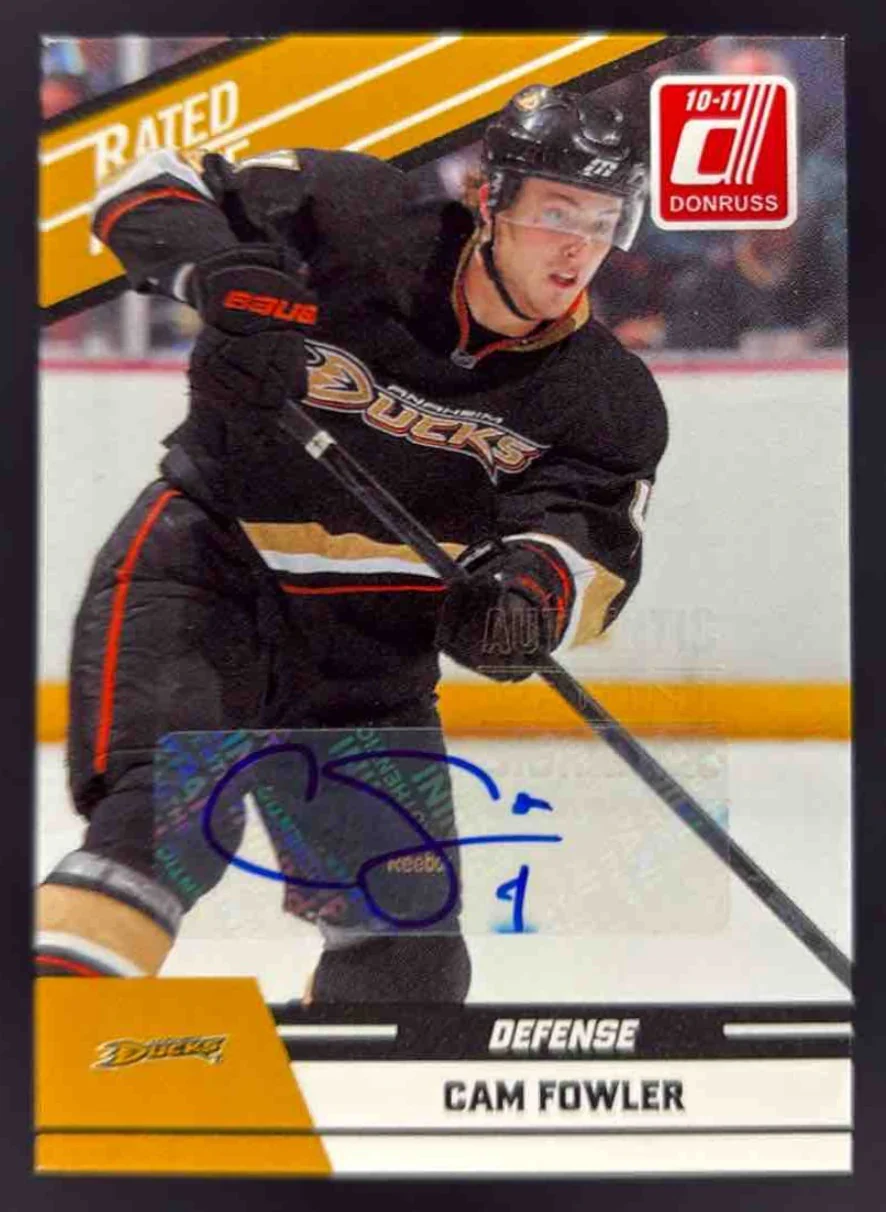 2010-11 Donruss Autograph #1 Cam Fowler Auto