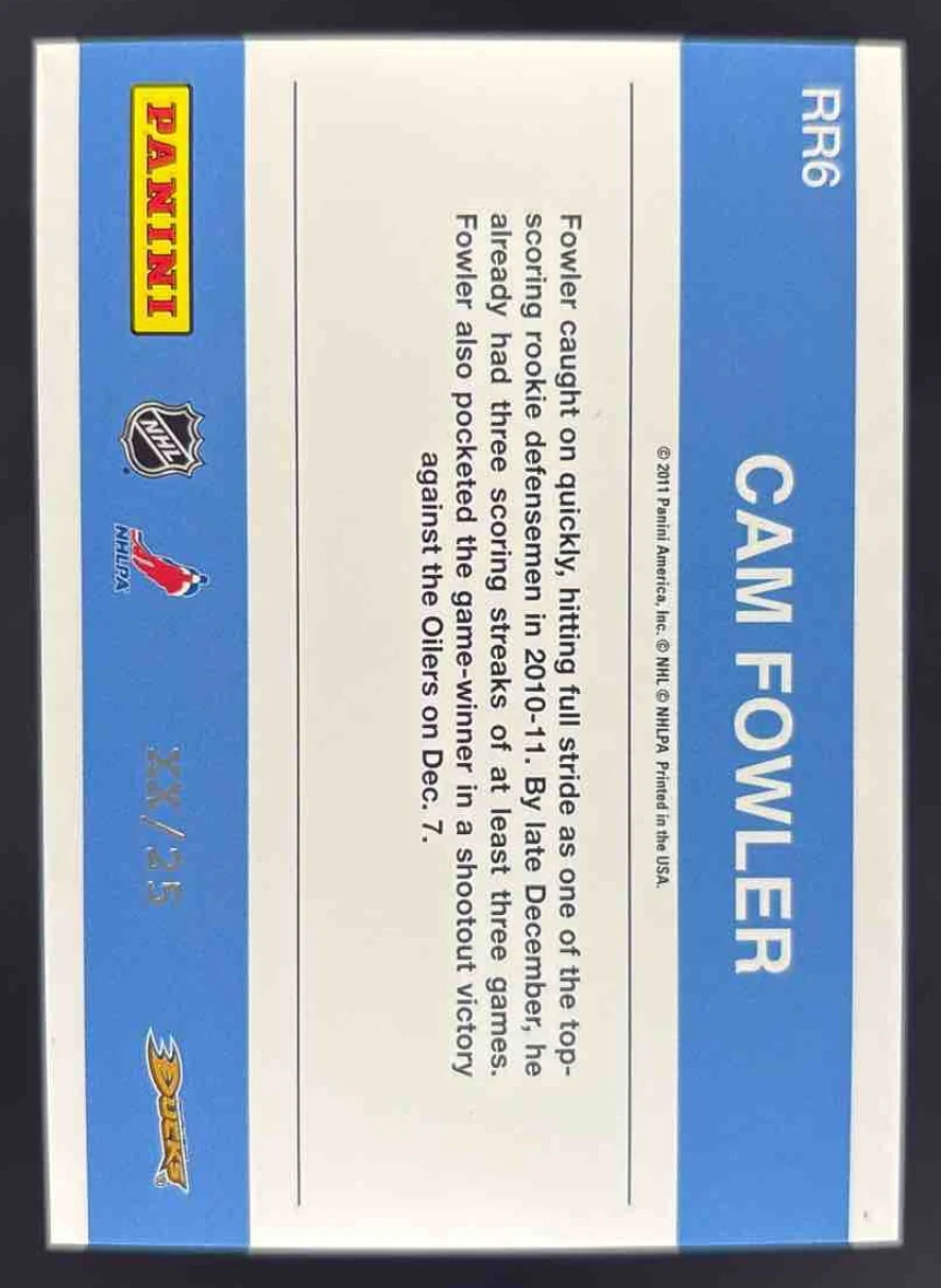 2010-11 Donruss Retro Rookies #RR6 Cam Fowler /25 - Image 2