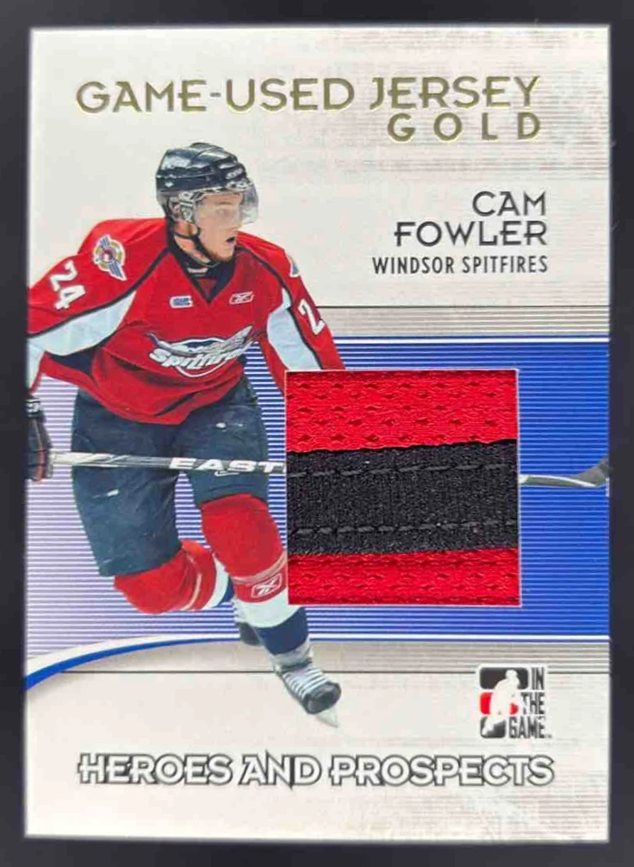 2010 In The Game Game Used Jersey Gold #M49 Cam Fowler