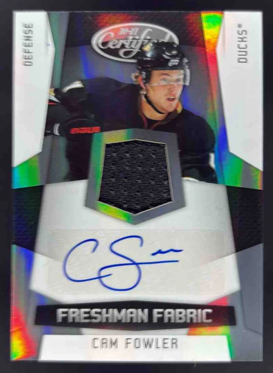 2010-11 Panini Certified #191 Cam Fowler Autograph RC Fabric Auto /499